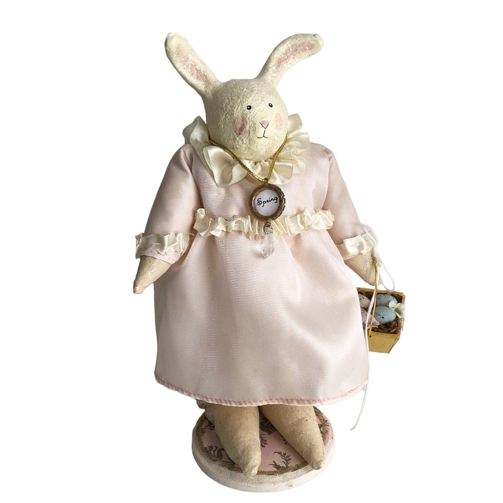 Heather Myers ESC Easter Bunny Rabbit Girl Figurine Folk Art VTG 2008